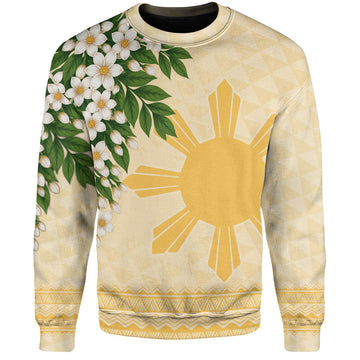 Philippines Filipinos Sweatshirt Sampaguita Sunshine Bloom Style-Myprintsy