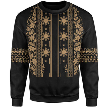 Philippines Filipinos Sweatshirt Sampaguita With Eagle Sun Filipino Heritage-Myprintsy