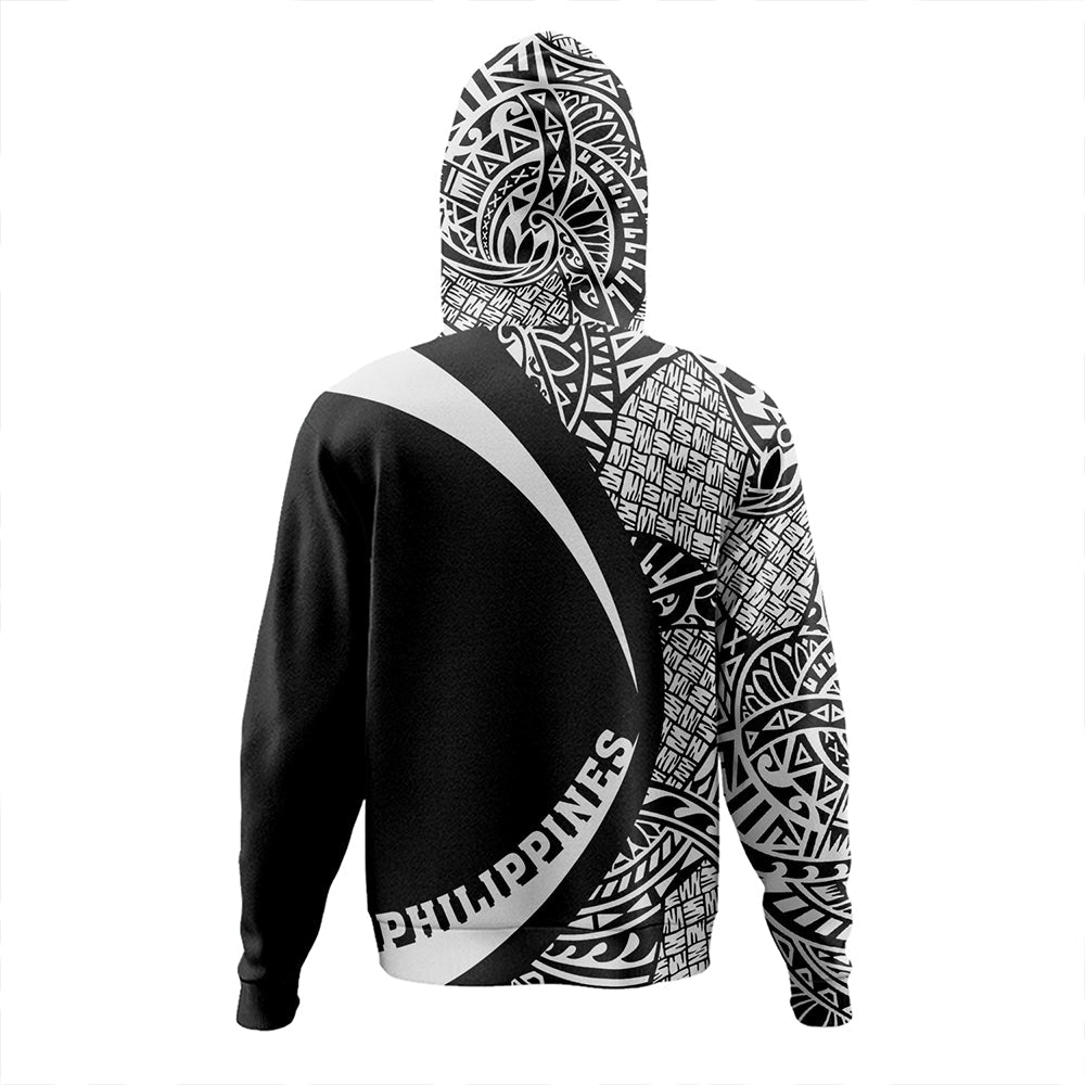 Philippines Hoodie Coat Of Arm Lauhala White Circle-Myprintsy