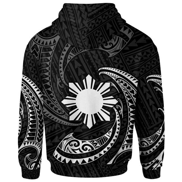 Philippines Hoodie - Gold Tribal Wave-Myprintsy