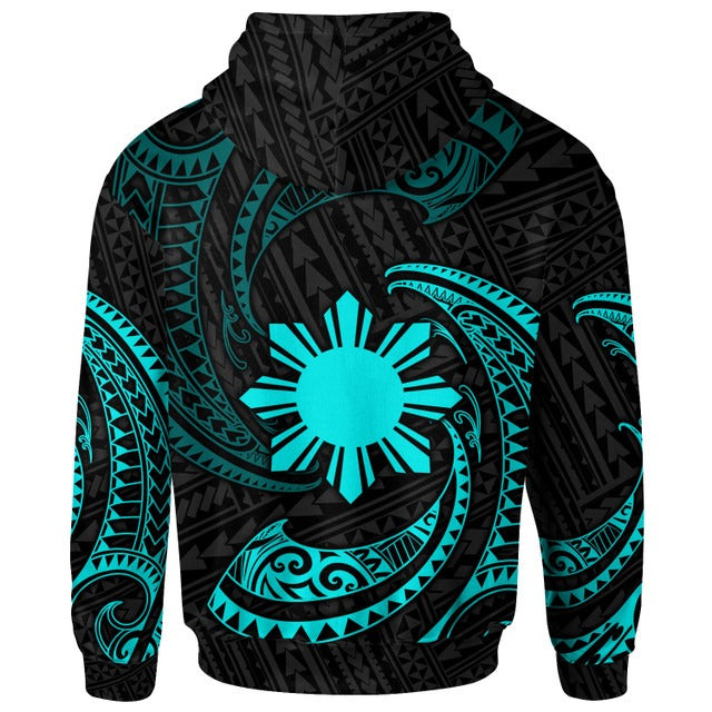 Philippines Hoodie - Gold Tribal Wave-Myprintsy