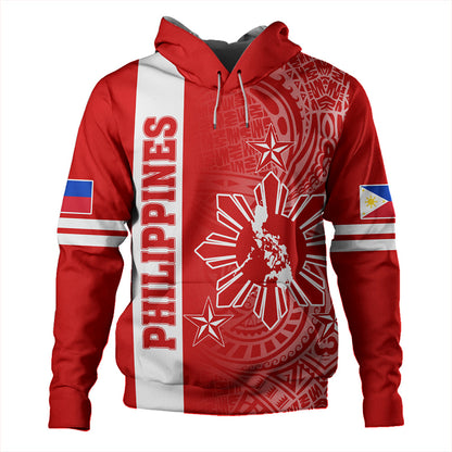 Philippines Hoodie Lauhala Half Concept Red-Myprintsy