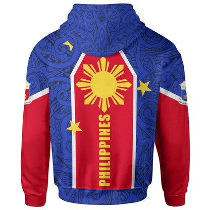 Philippines Hoodie - Polynesian Pattern Flag-Myprintsy