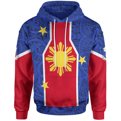 Philippines Hoodie - Polynesian Pattern Flag-Myprintsy