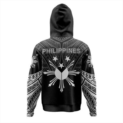 Philippines Hoodie Sun Star Warrior Style White-Myprintsy