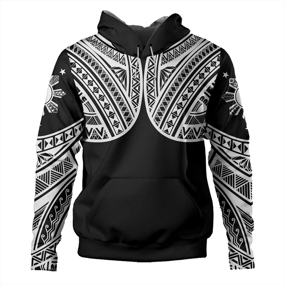 Philippines Hoodie Sun Star Warrior Style White-Myprintsy