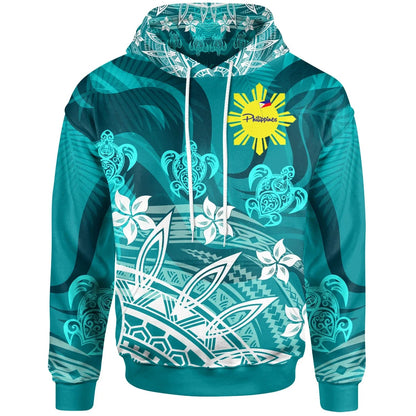 Philippines Hoodie - Turtle Around Flower-Myprintsy