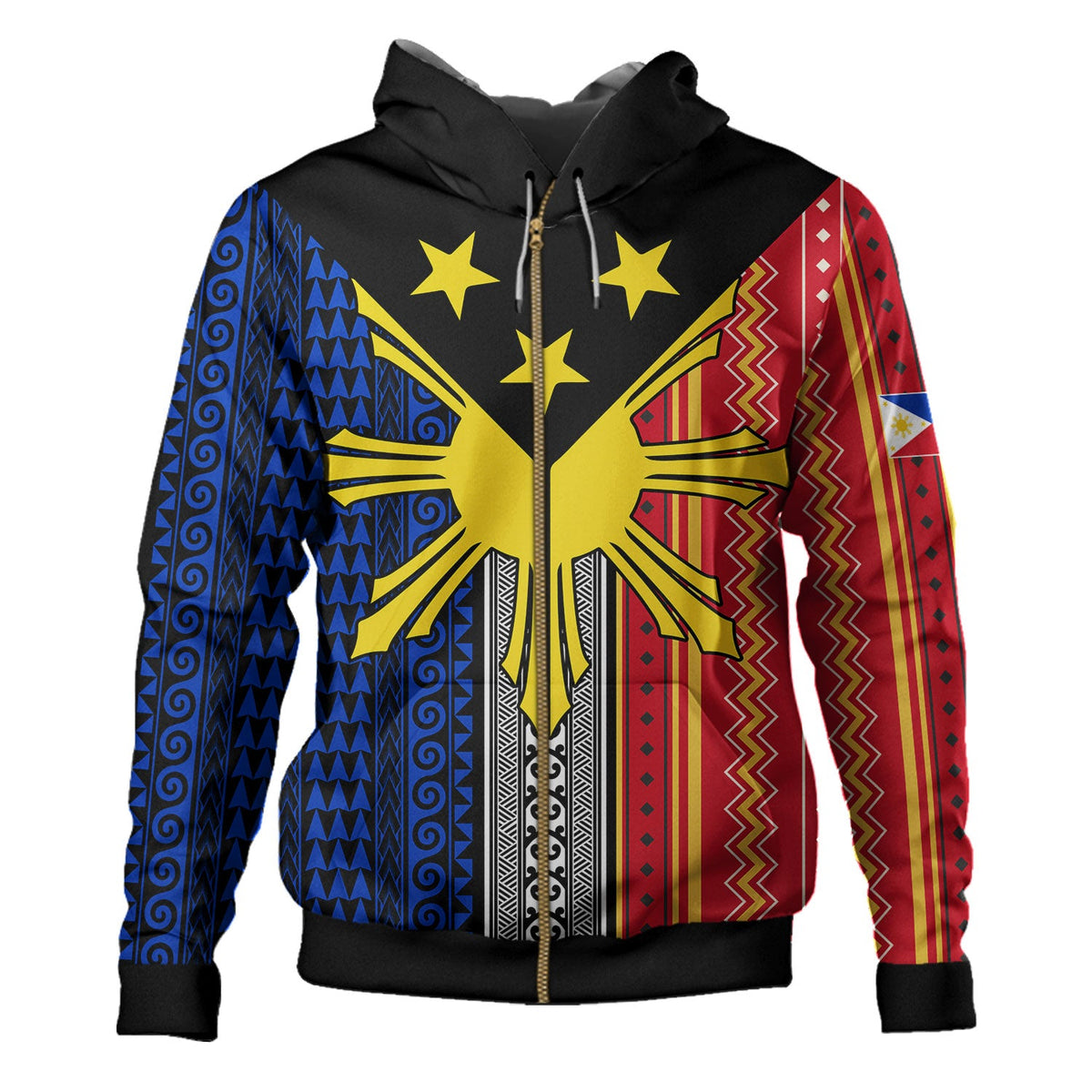 Philippines Igorot Tribal Inspiration Hoodie - Philippines Sun Star-Myprintsy