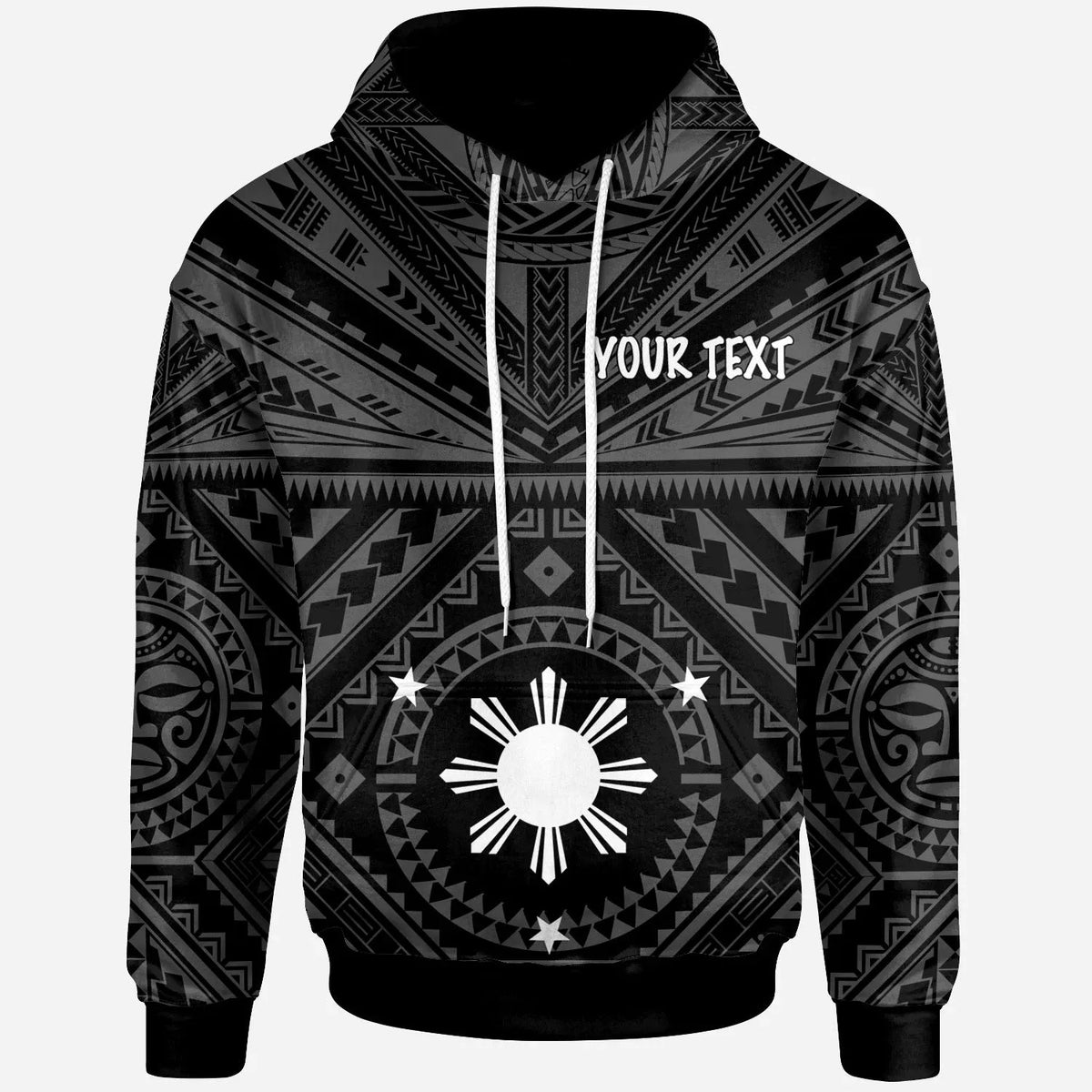 Philippines Personalised Hoodie - Polynesian Tattoo Style-Myprintsy