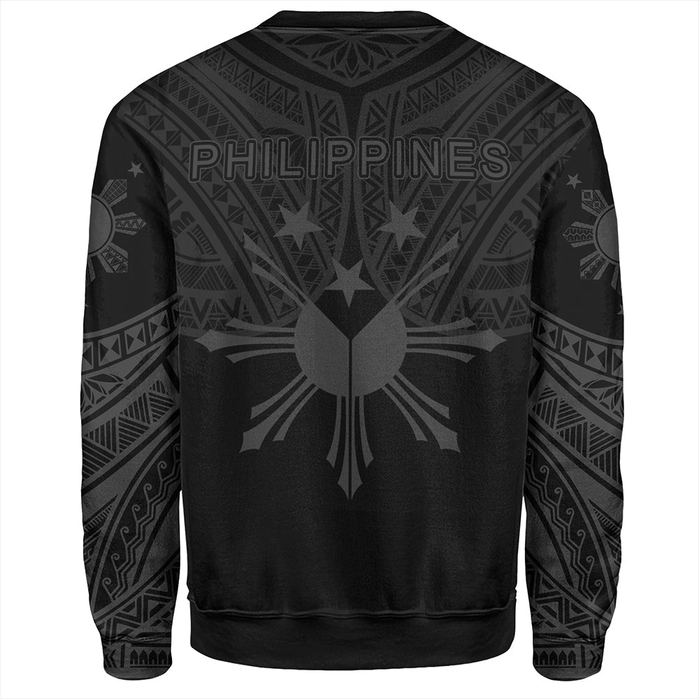 Philippines Sweatshirt Sun Star Warrior Style Gray-Myprintsy