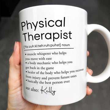Physical Therapist Healer Of The Body Who Helps You Recover Mug - Personalized Coffee Mug - Gift For PT and PT Lovers-Myprintsy