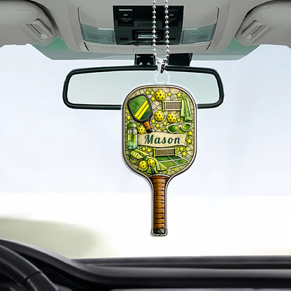 Pickleball Gifts For Pickleball Lovers- Personalized Pickleball Acrylic Car Hanger-Myprintsy