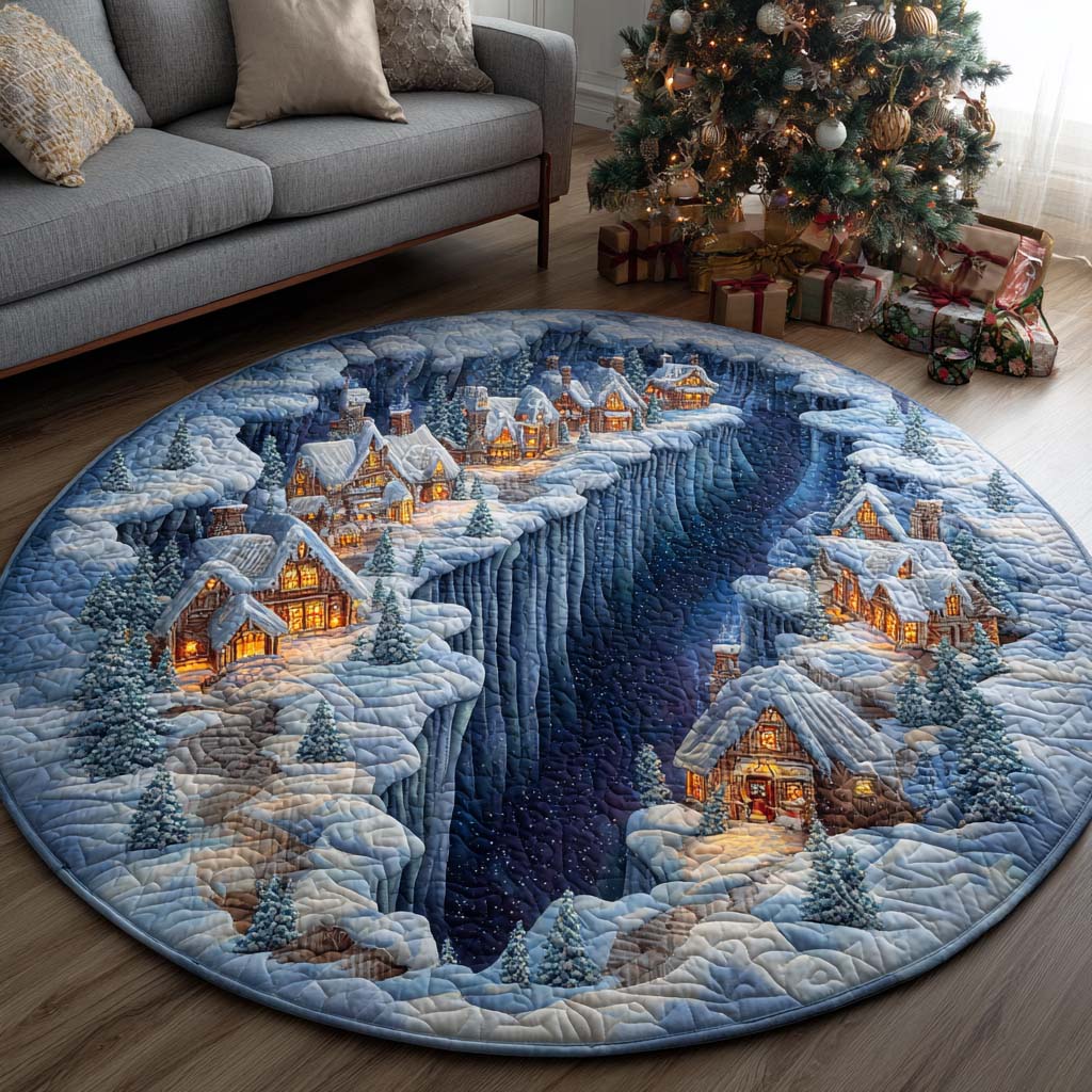 Pine Descent Quilted Round Mat VTQ-Myprintsy