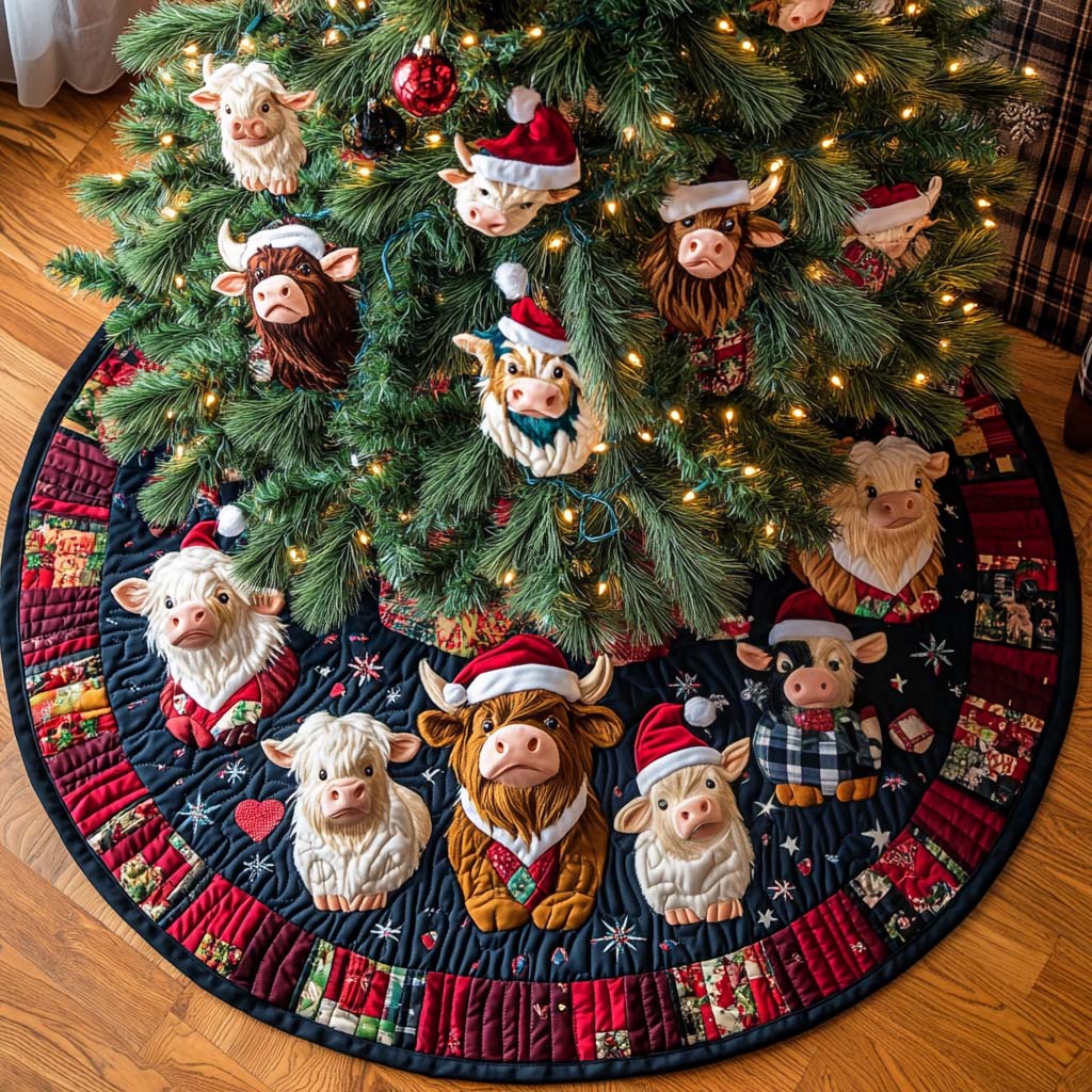 Plaid Christmas Delight Christmas Quilted Tree Skirt-Myprintsy