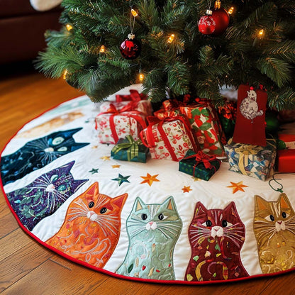Playful Pounce Christmas Quilted Tree Skirt-Myprintsy