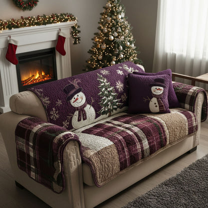 Plum Joy Festive Nights Quilted Sofa Cover VTQ-Myprintsy