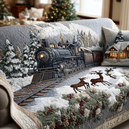Polar Dream Rail Quilted Sofa Cover VTQ-Myprintsy