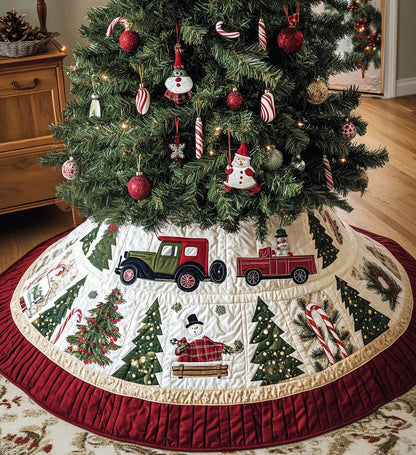 Polar Parade Quilted Christmas Tree Skirt-Myprintsy