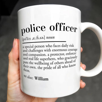 Police Officer Definition - Personalized Custom Coffee Mug - Gift For Police Officers-Myprintsy