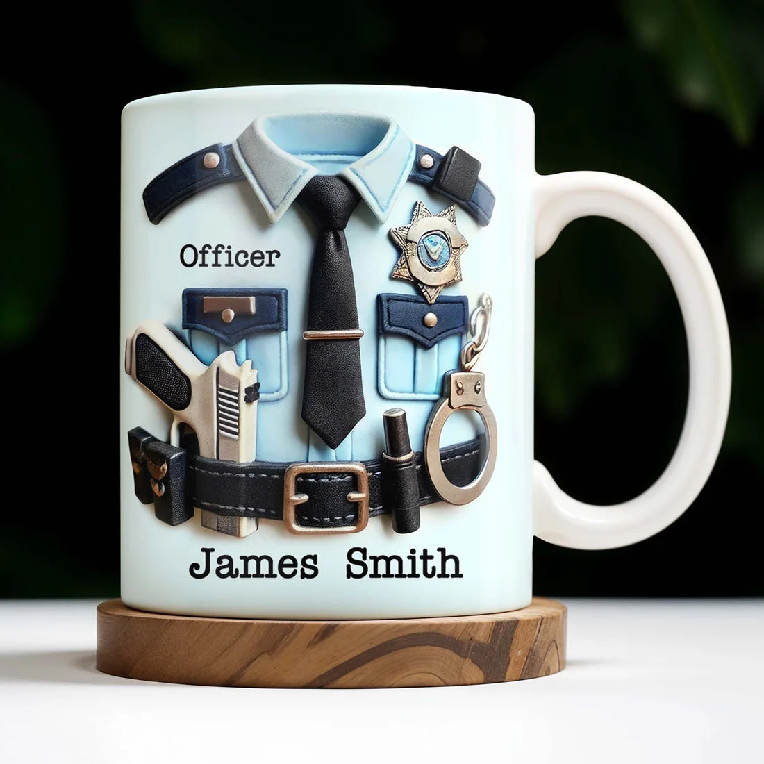 Police Officer Uniform - Personalized Ceramic Mug - Gift for Law Enforcement Officers-Myprintsy