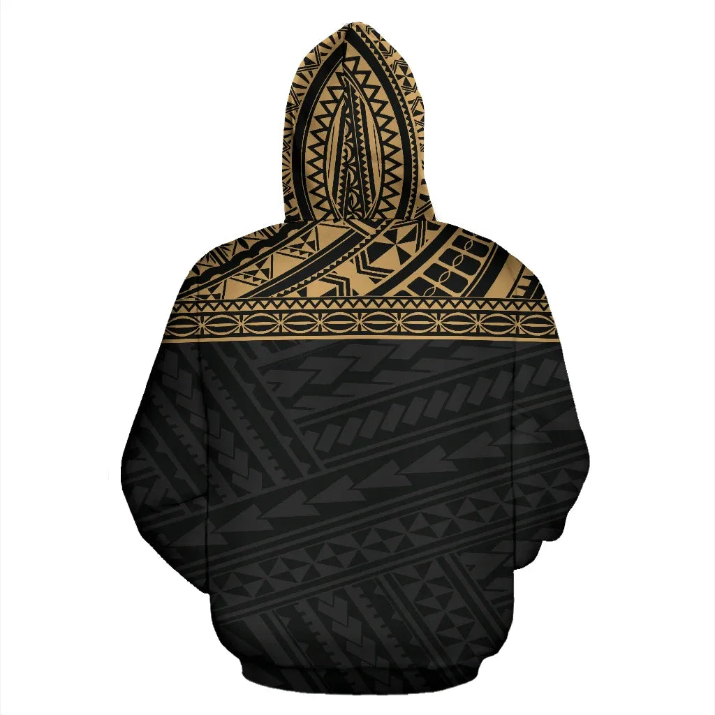 Poly All Over Hoodie - Polynesian Gold Black Version-Myprintsy
