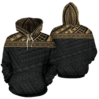 Poly All Over Hoodie - Polynesian Gold Black Version-Myprintsy