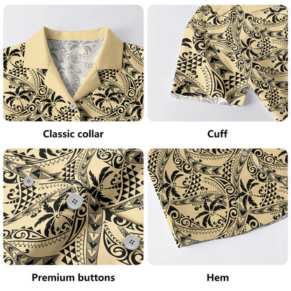 Polynesia Hawaiian Shirt Tribal Coconut Palm