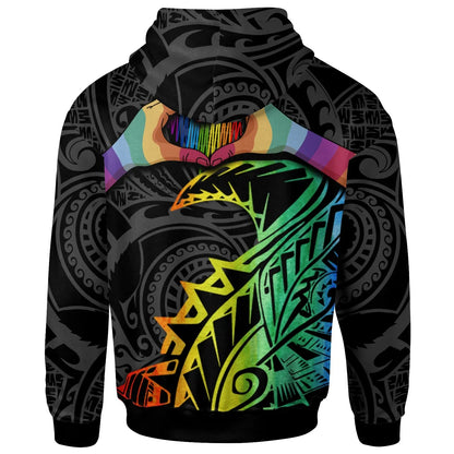 Polynesian Custom Personalized Hoodie - LGBT Heartbeat-Myprintsy