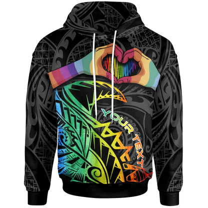 Polynesian Custom Personalized Hoodie - LGBT Heartbeat-Myprintsy