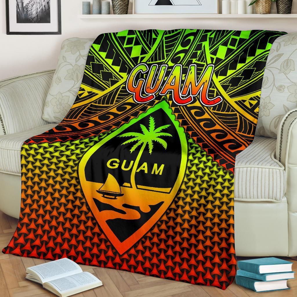Polynesian Guam Premium Blanket - Reggae Vintage Polynesian Patterns-Myprintsy