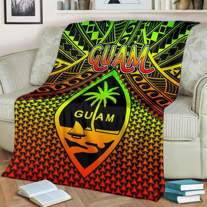 Polynesian Guam Premium Blanket - Reggae Vintage Polynesian Patterns-Myprintsy
