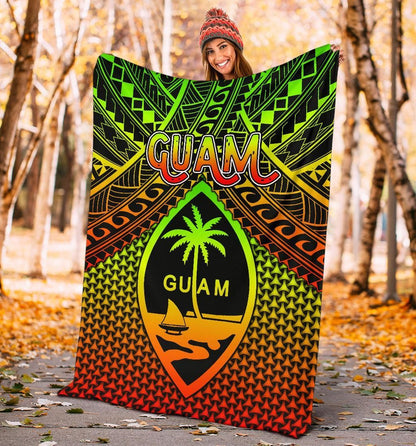 Polynesian Guam Premium Blanket - Reggae Vintage Polynesian Patterns-Myprintsy