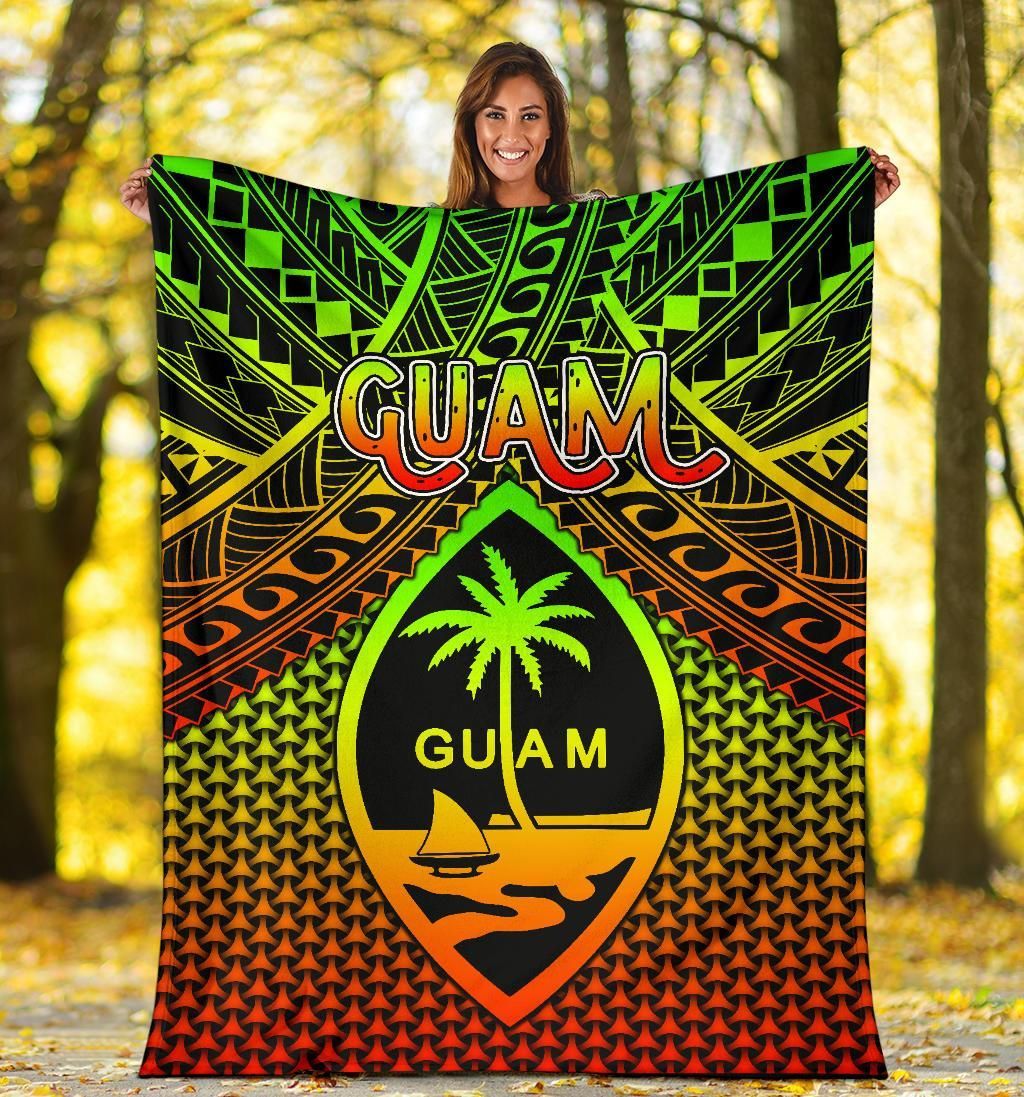 Polynesian Guam Premium Blanket - Reggae Vintage Polynesian Patterns-Myprintsy