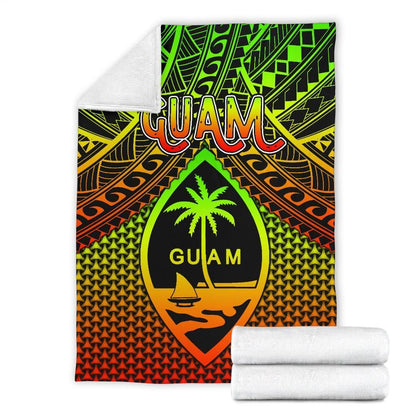 Polynesian Guam Premium Blanket - Reggae Vintage Polynesian Patterns-Myprintsy