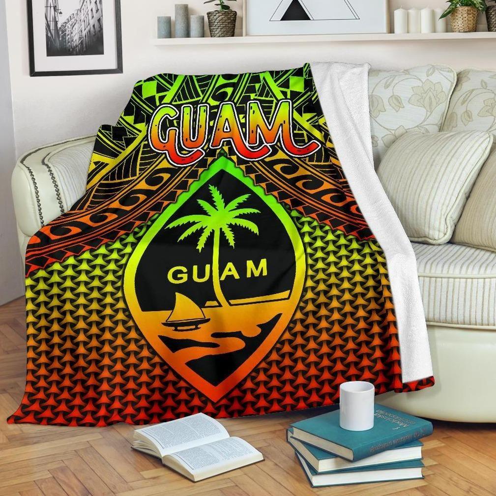 Polynesian Guam Premium Blanket - Reggae Vintage Polynesian Patterns-Myprintsy