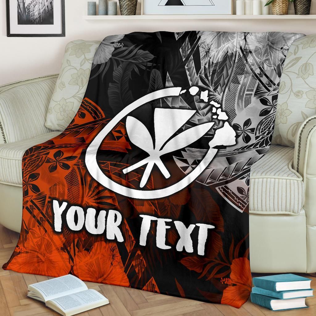 Polynesian Hawaii Kanaka Maoli Personalised Premium Blanket - Vintage Polynesian Style-Myprintsy