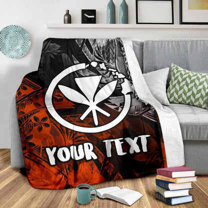 Polynesian Hawaii Kanaka Maoli Personalised Premium Blanket - Vintage Polynesian Style-Myprintsy