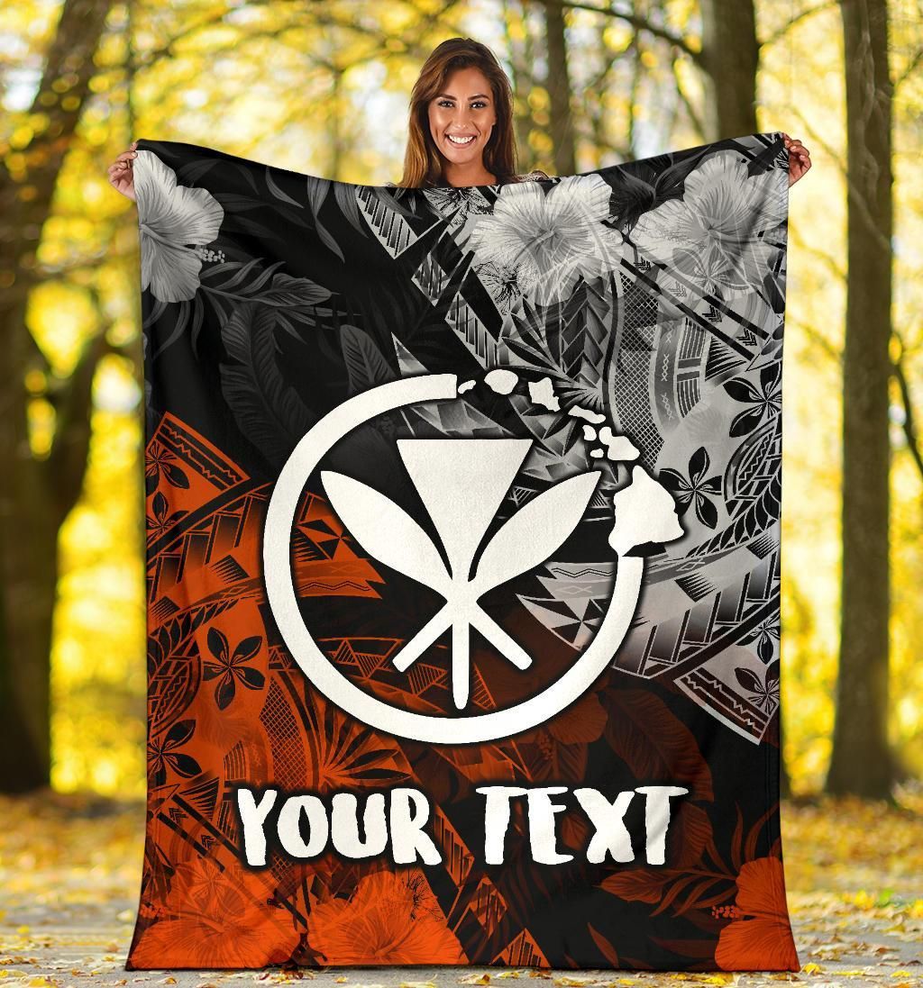 Polynesian Hawaii Kanaka Maoli Personalised Premium Blanket - Vintage Polynesian Style-Myprintsy
