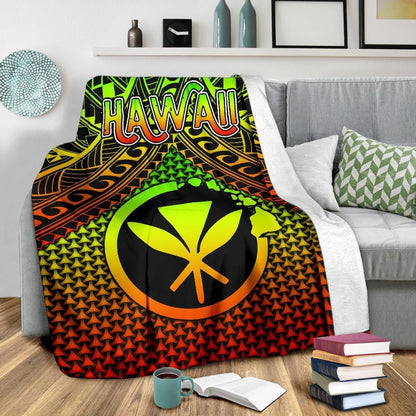 Polynesian Hawaii Kanaka Maoli Premium Blanket - Reggae Vintage Polynesian Patterns-Myprintsy