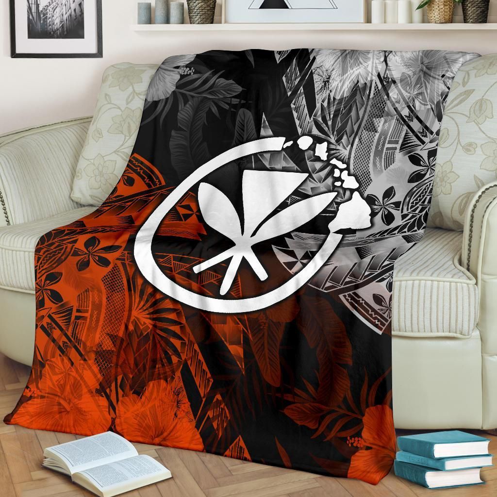Polynesian Hawaii Kanaka Maoli Premium Blanket - Vintage Polynesian Style-Myprintsy