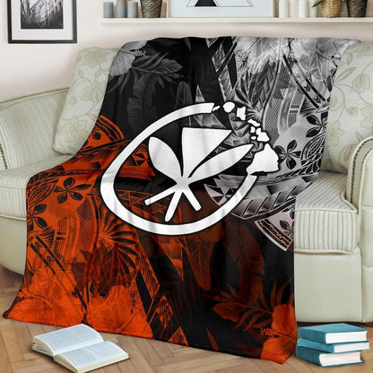 Polynesian Hawaii Kanaka Maoli Premium Blanket - Vintage Polynesian Style-Myprintsy