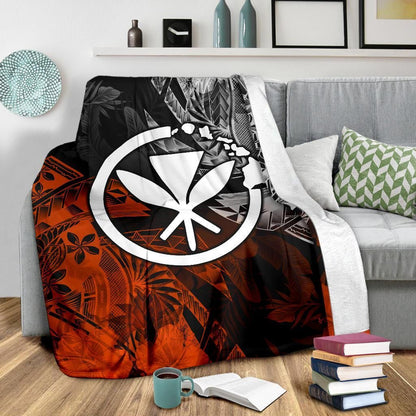 Polynesian Hawaii Kanaka Maoli Premium Blanket - Vintage Polynesian Style-Myprintsy