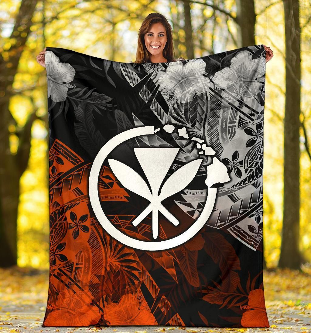 Polynesian Hawaii Kanaka Maoli Premium Blanket - Vintage Polynesian Style-Myprintsy