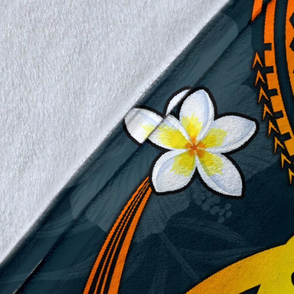 Polynesian Hawaii Personalised Blanket - Legend of Kanaka Maoli (Blue)-Myprintsy