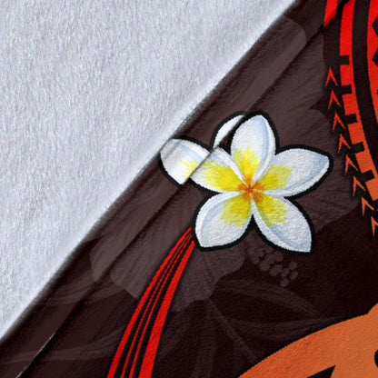 Polynesian Hawaii Premium Blanket - Legend of Kanaka Maoli (Red)-Myprintsy