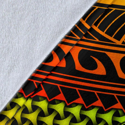 Polynesian Hawaii Premium Blanket - Reggae Vintage Polynesian Patterns-Myprintsy