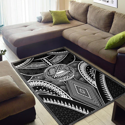 Polynesian Rugs - American Samoa Coat Of Arm With Poly Patterns-Myprintsy
