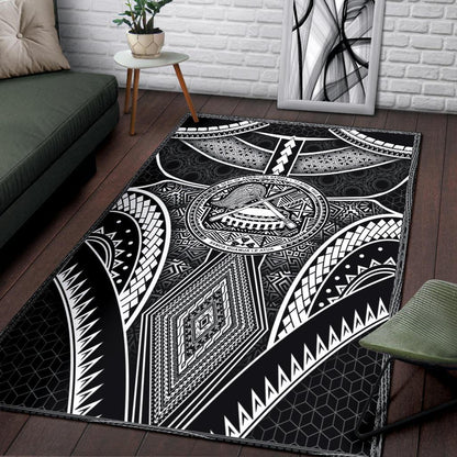 Polynesian Rugs - American Samoa Coat Of Arm With Poly Patterns-Myprintsy
