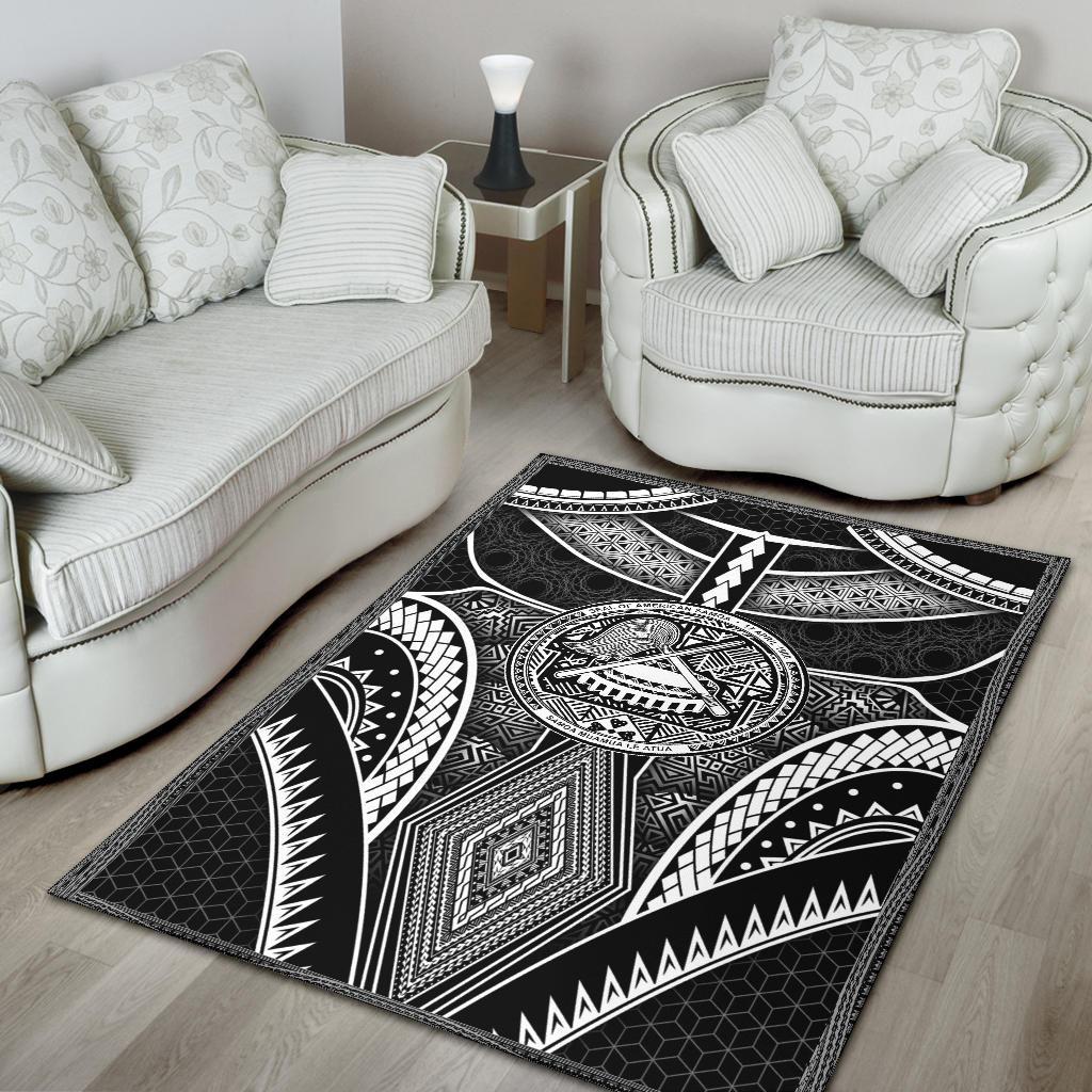 Polynesian Rugs - American Samoa Coat Of Arm With Poly Patterns-Myprintsy