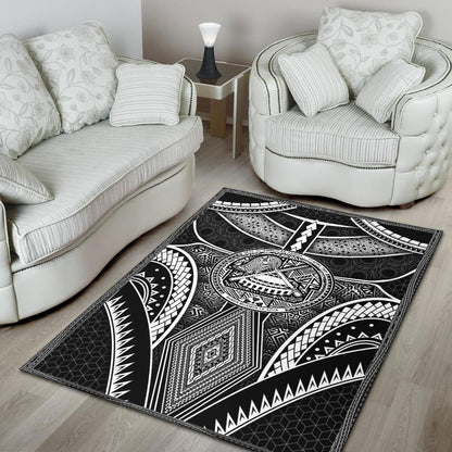 Polynesian Rugs - American Samoa Coat Of Arm With Poly Patterns-Myprintsy